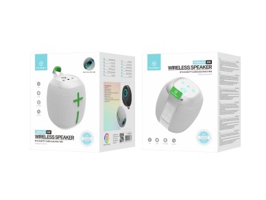 Techancy Altifalante Sem Fios Bluetooth Vers�o 5.3 TH2638, Suporte TWS/TF/AUX, Luz Ambiente Led Rgb 