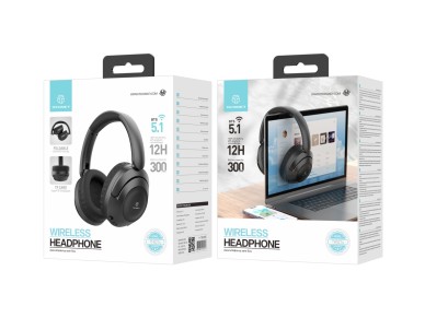 Techancy Auscultadores Sem Fios TH5214, Reprodu��o De M�sica 12h, Efeito Est�reo, Design Dobr�vel, C