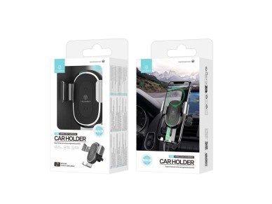 Soporte de teléfono para coche Techancy TF2795 con carga inalámbrica, 15 W de carga y tecn