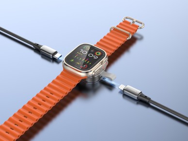 Cargador inalámbrico Techancy iWatch TF2800 de 2,5 W, imán potente, USB-C/Lightning, compa