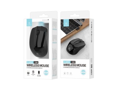 Techancy Rato Sem Fios 2.4g Preto TJ6121, Dist�ncia Sem Fios De 10 M, Plug And Play, Compat�vel Com 