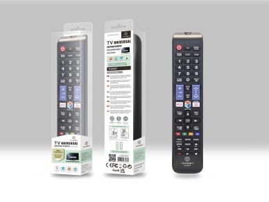 Control remoto Techancy TV TU2407, alcance inalámbrico de 8 m, compatible con televisores Samsu