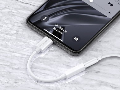 Techancy Adaptador De Auscultadores  TV3743, Lightning Para 3,5 Mm, Compat�vel Com Ip8-14, Ipad, Lig