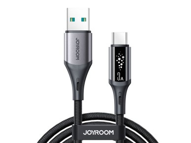 Cabo Joyroom S-A60 StarTalk 3A USB-A para USB-C de 1,2 m - preto