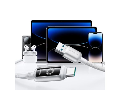 Cabo USB-A para USB-C Joyroom S-A55 StarFlight 66W de 1,2 m - Branco