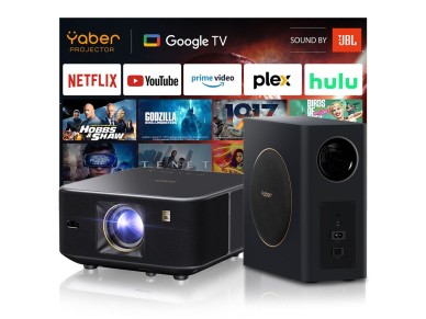 Yaber K3 Pro LCD FullHD 1080p Multimedia Projector with JBL Speakers and Subwoofer - Black
