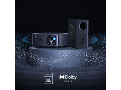 Yaber K2s Pro LCD FullHD 1080p Multimedia Projector with JBL Speakers and Subwoofer - Black