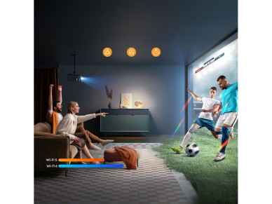 Yaber K2s Pro LCD FullHD 1080p Multimedia Projector with JBL Speakers and Subwoofer - Black