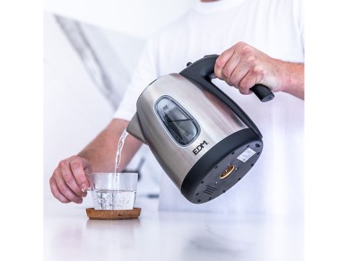 Water kettle 2200w 1,7l chrome edm