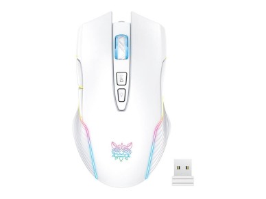 Mouse gamer sem fio Onikuma CW905 branco