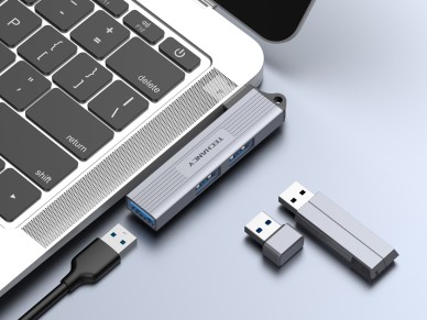 Techancy USB-A a USB 3.0 3 en 1 Techancy KT2906, compatible con Mac OS/iPad OS/Windows, velocidad de
