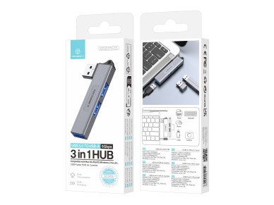 Techancy USB-A a USB 3.0 3 en 1 Techancy KT2906, compatible con Mac OS/iPad OS/Windows, velocidad de