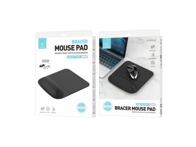 Techancy Tapete de Rato Preto TW2776, espuma de mem�ria 20mm, apoio ergon�mico para pulso, conforto 