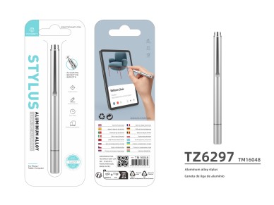 Techancy Caneta Stylus De Alum�nio Prateada TZ6297, Aspeto Elegante Sensibilidade Precisa Para Telem