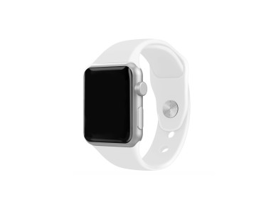 Techancy White Silicone Strap KC2106, Compatible with Apple Watch 38/40/41mm, Silicone Material, Sof