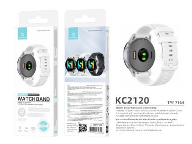Correa Techancy KC2120 para reloj inteligente (22 mm), color blanco, compatible con Samsung Galaxy W Correa Techancy KC2120 para reloj inteligente (22 mm), color blanco, compatible con Samsung Galaxy W