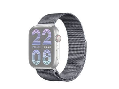 Techancy Gray Magnetic Metal Band KC2123, Replacement Band, Compatible with Apple Watch Series: 42mm
