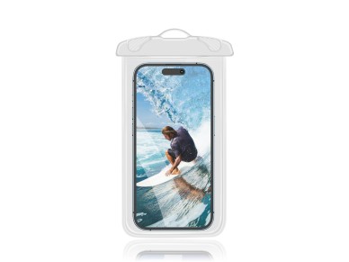Techancy Cell Phone Case À White Water Proof TU7453. Extra Large 7.2 Inch Capacity, À Ipx8