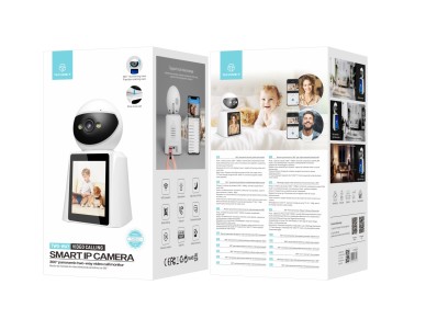 Techancy SH043 Câmara Inteligente com Ecrã, 1080P, Rotação 360°, Visão Techancy SH043 Câmara Inteligente com Ecrã, 1080P, Rotação 360°, Visão