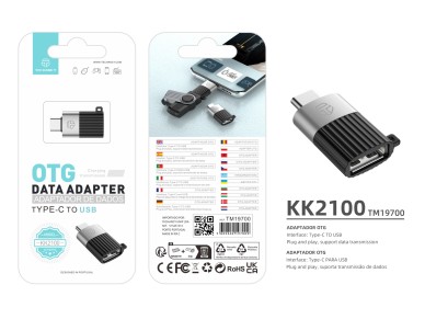Techancy OTG Adapter KK2100, Type C to USB 3.0, Supports Charging and Data Transfer, Compact and Por