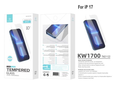 Protector de pantalla de vidrio templado Techancy para iPhone 17 KW1700, 0,33 mm, ultrafino, antihue