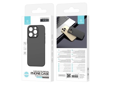 Techancy Ultra Thin Black Cell Phone Case KX5604, Compatible with Iphone 15 Cell Phone, 0.5mm Pp Mat Techancy Ultra Thin Black Cell Phone Case KX5604, Compatible with Iphone 15 Cell Phone, 0.5mm Pp Mat