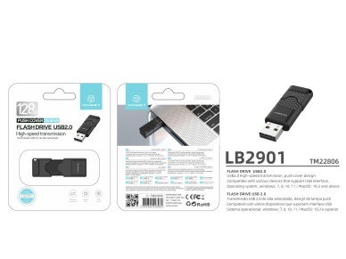 Unidad flash USB Techancy de 128 GB, color negro, LB2901, USB 2.0, compatible con PC, dispositivos m Unidad flash USB Techancy de 128 GB, color negro, LB2901, USB 2.0, compatible con PC, dispositivos m