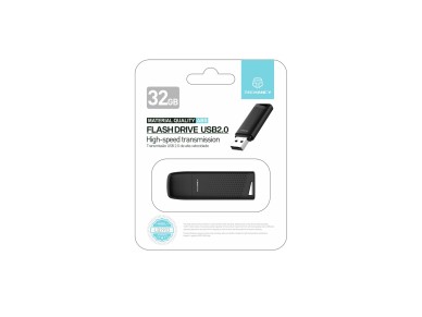 Techancy USB Flash Drive 32GB Preto LB2903, Usb 2.0, Compat�vel com PC/Mobile/Mac, Armazenamento seg
