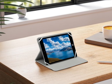 Techancy Tablet Case TN1610 Universal For 9-10.1 Inches Leather Silicone Adjustable Multi-Angle Elas