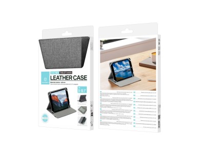 Techancy Tablet Case TN1610 Universal For 9-10.1 Inches Leather Silicone Adjustable Multi-Angle Elas