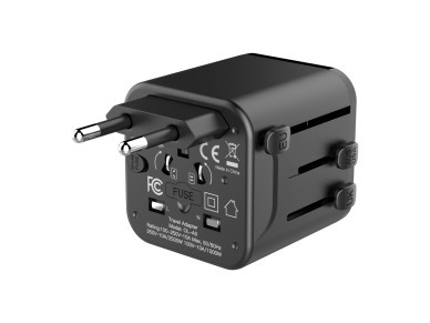 Techancy Adaptador Universal Viagem MB2502 Conversor Tomada Mundial 2500W 10A Compatibilidade UK EU 