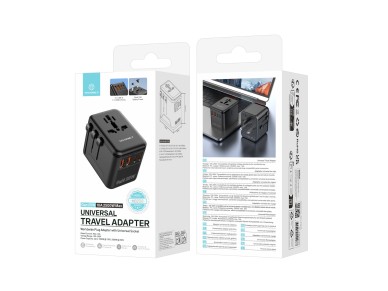 Techancy Adaptador Universal Viagem MB2503 Conversor Tomada Mundial GaN 25W 2500W 10A Compatibilidad