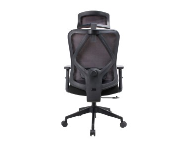 Techancy Black Computer Office Chair MD4901, Fabric Seat, Curved Lumbar Support, 3D Adjustable Angle