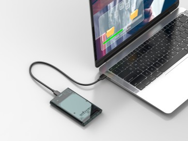 Techancy 2.5" SATA External HDD/SSD Enclosure Black MF1300, with Hi-Speed USB3.0, Portable