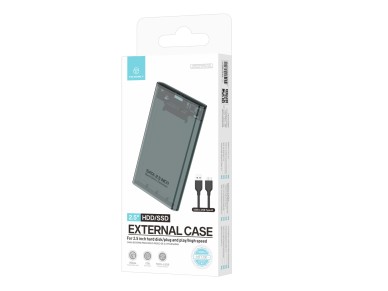 Techancy 2.5" SATA External HDD/SSD Enclosure Black MF1300, with Hi-Speed USB3.0, Portable