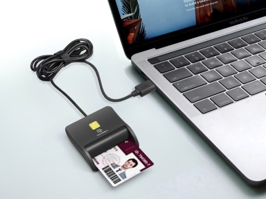 Techancy Leitor de cart�o inteligente MI0631, USB 2.0, suporta v�rios tipos, compat�vel com v�rios s