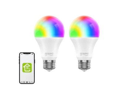 L�mpada inteligente WiFi RGB LED Gosund WB4-2 E27 (pacote com 2) Tuya