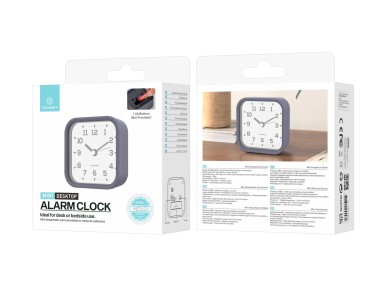 Reloj despertador de escritorio silencioso Techancy Mini ME2623, n�meros grandes, espejo HD, cuerpo 