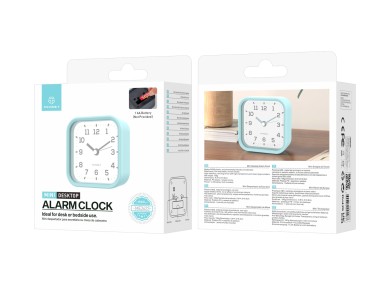 Reloj despertador de escritorio silencioso Techancy Mini ME2623, n�meros grandes, espejo, cuerpo de 
