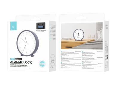 Reloj despertador de escritorio silencioso Techancy Mini ME2624, con n�meros grandes, espejo y cuerp