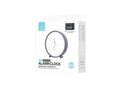 Reloj despertador de escritorio silencioso Techancy Mini ME2624, con n�meros grandes, espejo y cuerp