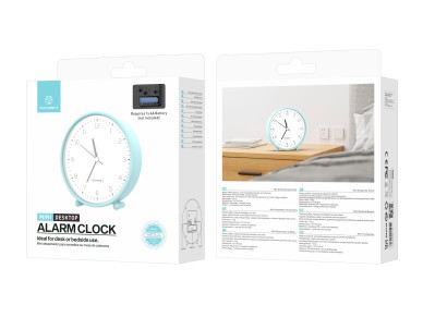 Reloj despertador de escritorio Techancy Mini ME2624 silencioso, n�meros grandes, espejo, cuerpo de 