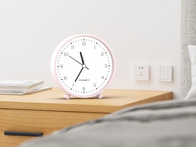 Techancy Mini despertador de mesa ME2624 silencioso n�meros grandes espelho HD corpo ABS port�til pa