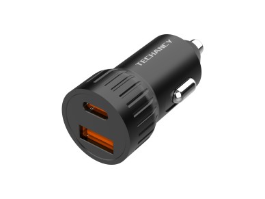 Techancy Carregador de carro 52.5W USB A e USB C PD PPS QC3.0 TC6430 Carregamento rapido 12V 24V Pre