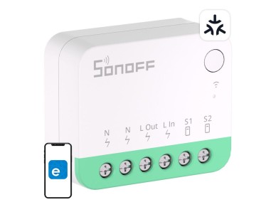 Miniinterruptor inteligente WiFi Sonoff MINIR4M Matter (HomeKit, SmartThings, Home Assistant)