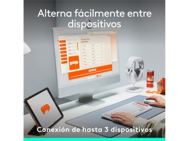 Teclado logitech pop icon keys inalambrico grafito - verde