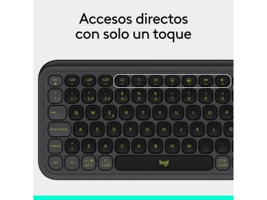 Teclado logitech pop icon keys inalambrico grafito - verde
