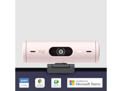 Logitech brio 500 pink full hd webcam - usb type c