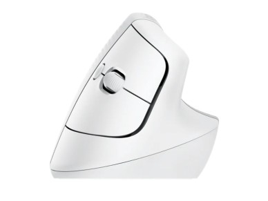 Mouse raton vertical logitech lift 6 botones 4000 dpi wireless inalambrico blanco crudo