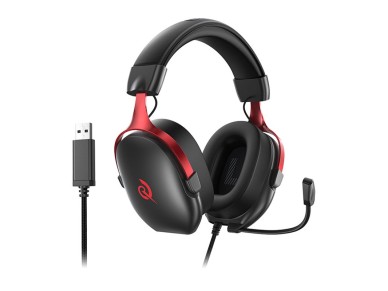 Fones de ouvido gamer QCY Heroad VN200 (preto e vermelho)